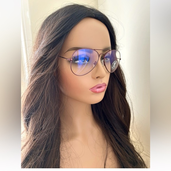 Aimee Kestenberg  Broadway Aviator Wine Red Frames Blue Light Blocking Glasses - Picture 1 of 10